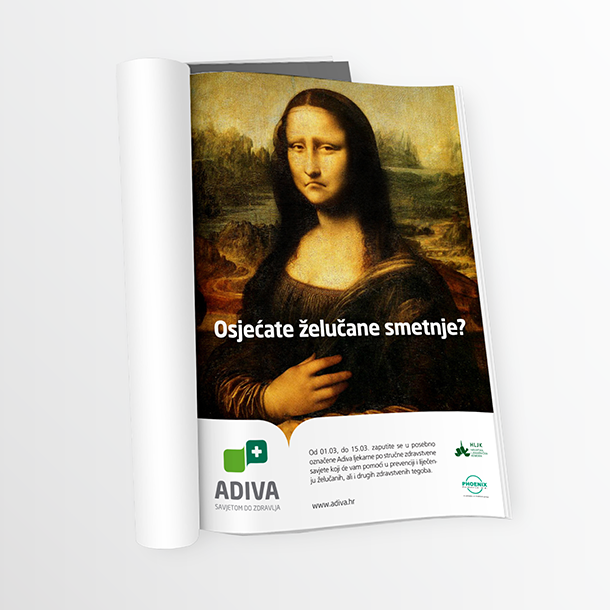 Adiva Gastro magazine add, Mona Lisa