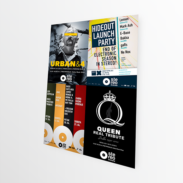 Various Stereo Dvorana posters